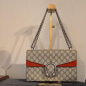 Gucci Cream and Red Dionysus Shoulder Bag